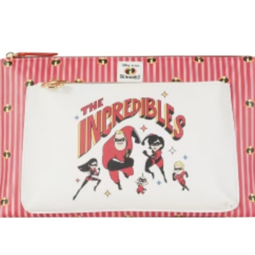 Primark x Pixar The Incredibles Red and White Stripe Toiletry Bag